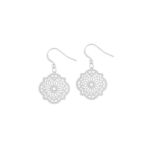 LAVISHY silver and gold plated delicate intricate filigree earrings