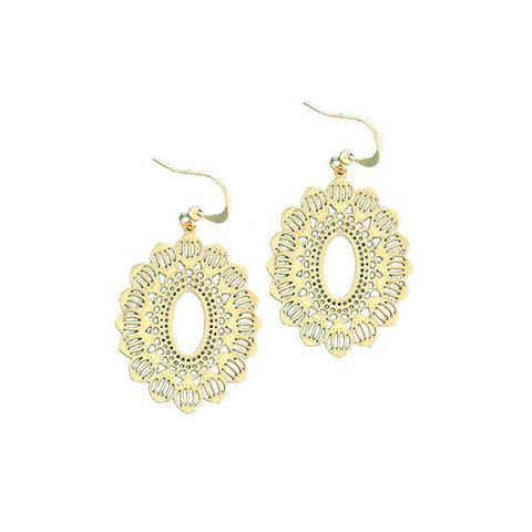 LAVISHY 925 sterling silver or 12k gold plated filigree earrings