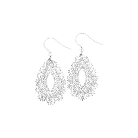 LAVISHY silver and gold plated delicate intricate filigree earrings
