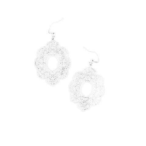LAVISHY silver or gold plated Moroccan pattern filigree earrings