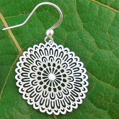 LAVISHY silver and gold plated delicate intricate filigree earrings