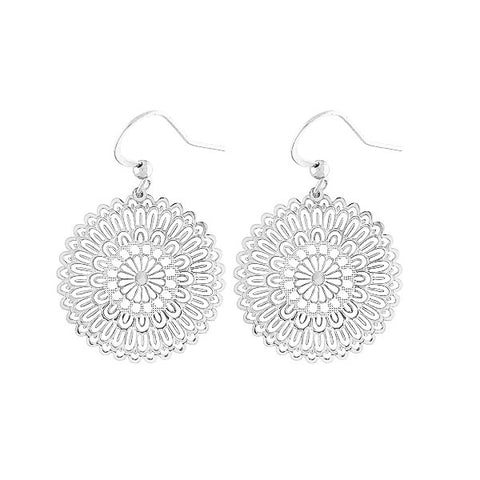 LAVISHY silver and gold plated delicate intricate filigree earrings