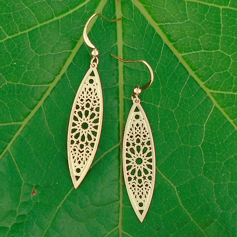 66-047: Silver/gold plated filigree earrings