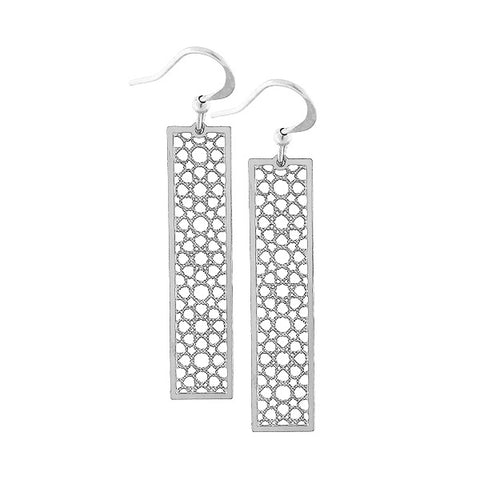 66-049: Silver/gold plated filigree earrings