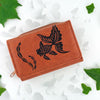 7-0003: Goldfish/koi embossed vegan small wallet