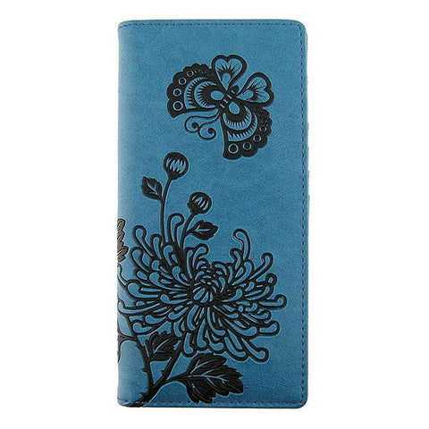 LAVISHY embossed Chrysanthemum & butterfly vegan large wallet for women. great for everyday use & a gift for family & friends. Wholesale at www.lavishy.com