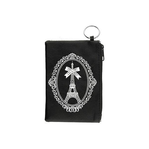 Online shopping for vegan brand LAVISHY's charming embossed Paris Eiffel Tower vegan key ring coin purse. Great for everyday use, fun gift for family & friends. Wholesale at www.lavishy.com for gift shop, clothing & fashion accessories boutique, book store in Canada, USA & worldwide since 2001.