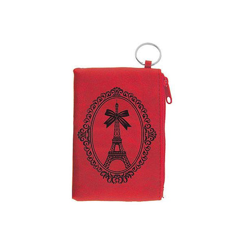 Online shopping for vegan brand LAVISHY's charming embossed Paris Eiffel Tower vegan key ring coin purse. Great for everyday use, fun gift for family & friends. Wholesale at www.lavishy.com for gift shop, clothing & fashion accessories boutique, book store in Canada, USA & worldwide since 2001.
