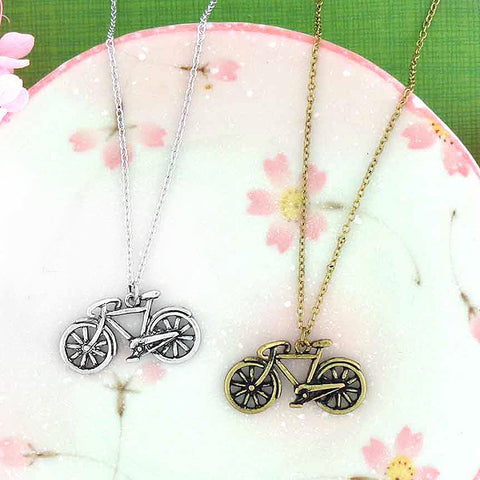 Online shopping for LAVISHY's unique, playful & affordable vintage look retro style bicycle necklace. It's fun to wear everyday also make great gift for your family & friends. Wholesale at www.lavishy.com with many unique & fun fashion accessories to gift shop, clothing & fashion accessories boutique, book store since 2001.