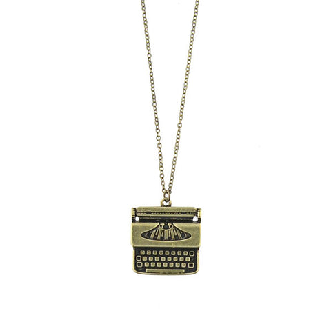 Online shopping for LAVISHY's unique, beautiful & affordable retro style typewriter necklace. A great gift for you or your girlfriend, wife, co-worker, friend & family. Wholesale available at www.lavishy.com with many unique & fun fashion accessories.