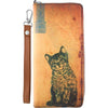 8-164: Cat unisex vegan wristlet wallet