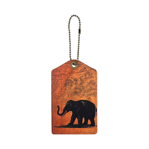 Online shopping for LAVISHY vegan brand LAVISHY's cool unisex vegan/faux leather  luggage tag with vintage style elephant print. It's a great gift idea for you or your friends, co-worker & family. Wholesale available at www.lavishy.com