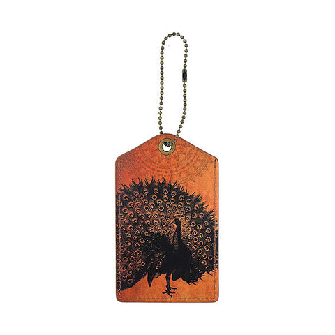 Online shopping for LAVISHY vegan brand LAVISHY's cool unisex vegan/faux leather  luggage tag with vintage style peacock print. It's a great gift idea for you or your friends, co-worker & family. Wholesale available at www.lavishy.com