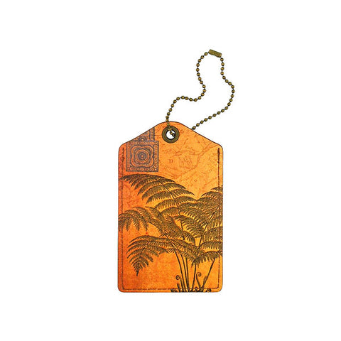 Online shopping for LAVISHY vegan brand LAVISHY's cool unisex vegan/faux leather  luggage tag with vintage style fern print. It's a great gift idea for you or your friends, co-worker & family. Wholesale available at www.lavishy.com