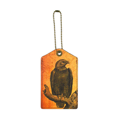 Online shopping for LAVISHY vegan brand LAVISHY's cool unisex vegan/faux leather  luggage tag with vintage style eagle print. It's a great gift idea for you or your friends, co-worker & family. Wholesale available at www.lavishy.com