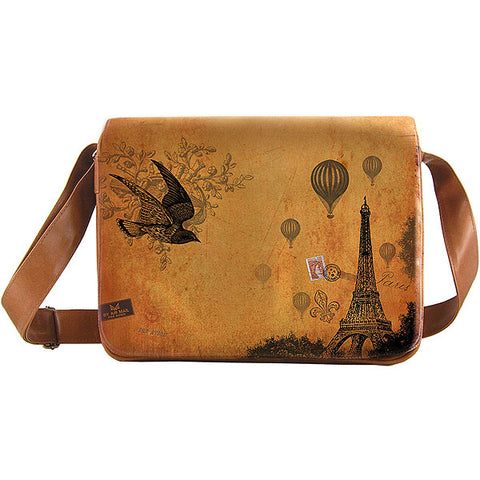 Online shopping for LAVISHYping for LAVISHY Paris Eiffel tower print unisex vegan large messenger bag