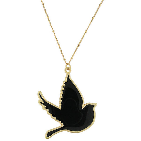 Online shopping for LAVISHY handmade enamel flying bird pendant necklace. A great gift for you or your girlfriend, wife, co-worker, friend & family. Wholesale available at www.lavishy.com with many unique & fun fashion accessories.