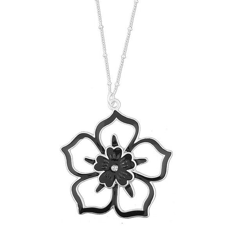Online shopping for LAVISHY handmade enamel flower necklace for women with rhinestone accent. A great gift for you or your girlfriend, wife, co-worker, friend & family. Wholesale available at www.lavishy.com with many unique & fun fashion accessories.