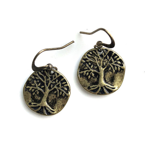 LAVISHY handmade vintage style tree of life earrings