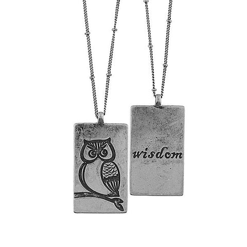 Online shopping for LAVISHY owl & wisdom vintage style reversible necklace. A great gift for you or your girlfriend, wife, co-worker, friend & family. Wholesale at www.lavishy.com with many unique & fun fashion accessories.