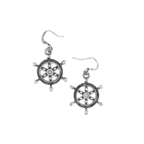 LAVISHY handmade vintage style ship wheel earrings