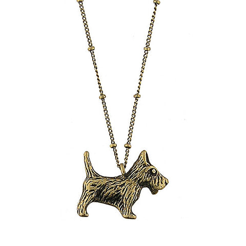 LAVISHY handmade vintage style dog reversible necklace