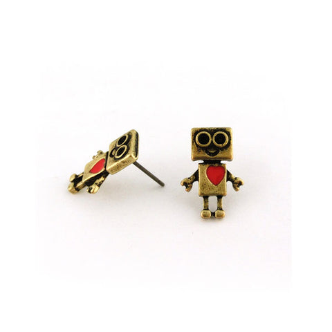 Online shopping for PETA approved vegan brand LAVISHY's unique, beautiful, affordable handmade robot earrings. A thoughtful gift for you or your girlfriend, wife, co-worker, friend & family. Wholesale at www.lavishy.com with many unique & fun fashion jewelry.