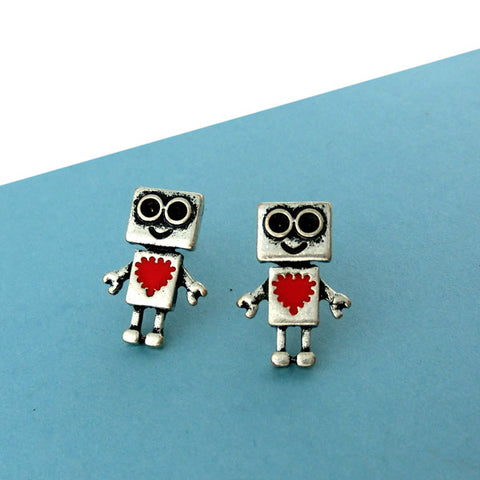 Online shopping for PETA approved vegan brand LAVISHY's unique, beautiful, affordable handmade robot earrings. A thoughtful gift for you or your girlfriend, wife, co-worker, friend & family. Wholesale at www.lavishy.com with many unique & fun fashion jewelry.