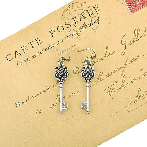 LAVISHY handmade vintage style key earrings