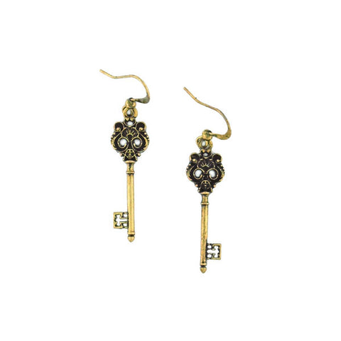 LAVISHY handmade vintage style key earrings