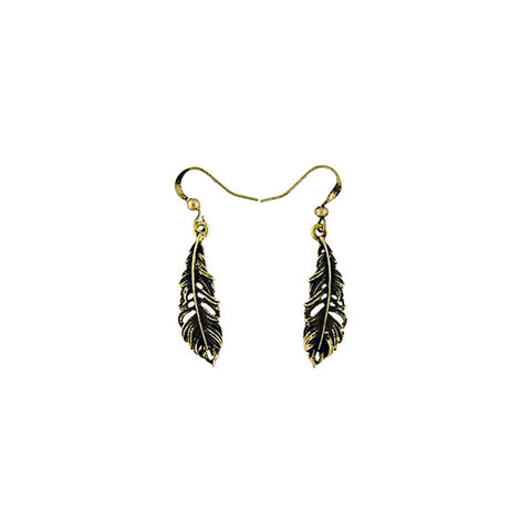 LAVISHY handmade vintage style feather earrings
