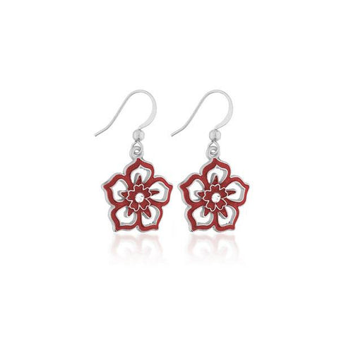 Online shopping for PETA approved vegan brand LAVISHY's unique, beautiful, affordable handmade earrings feature flower pendants with enamel and rhinestone accent. A thoughtful gift for you or your girlfriend, wife, co-worker, friend & family. Wholesale at www.lavishy.com with many unique & fun fashion jewelry.