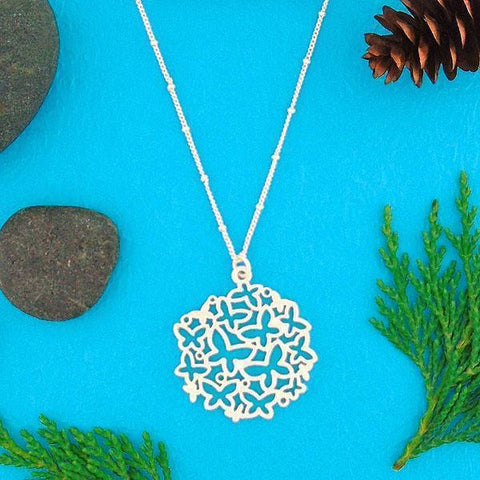 Online shopping for LAVISHY's fun & affordable cutout butterfly pendant necklace. A great gift for you or your girlfriend, wife, co-worker, friend & family. Wholesale at www.lavishy.com with many unique & fun fashion accessories.