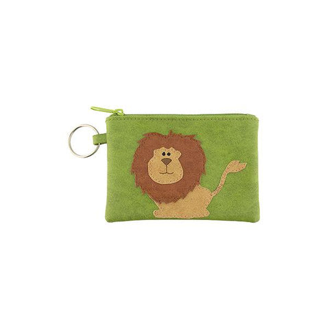 Online shopping for vegan brand LAVISHY's playful applique vegan key ring coin purse with adorable lion applique. Great for everyday use, fun gift for family & friends. Wholesale at www.lavishy.com for gift shop, clothing & fashion accessories boutique, book store in Canada, USA & worldwide since 2001.