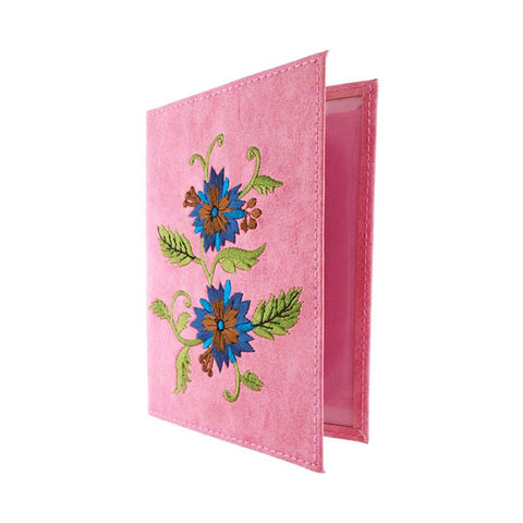 vegan brand LAVISHY's Eco-friendly, ethically made, cruelty free passport cover with carnation flower embroidery. Wholesale available at www.lavishy.com along with other unique & fun vegan fashion accessories for retailers like gift shops, fashion accessories & clothing boutiques.