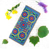 97-185: Moroccan pattern embroidered vegan large flat wallet