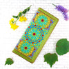 97-186: Moroccan pattern embroidered vegan large flat wallet