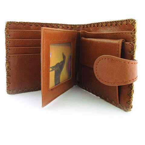 LAVISHY embroidered paisley vegan bifold medium wallet for women
