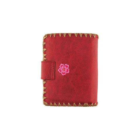 LAVISHY flower & butterfly embroidered vegan medium wallet for women