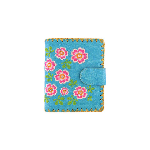 LAVISHY Eco-friendly, ethically made, cruelty free flower embroidered vegan medium wallet for women. Wholesale at www.lavishy.com for retailers like gift shop, clothing & fashion accessories boutique, book store worldwide since 2001.