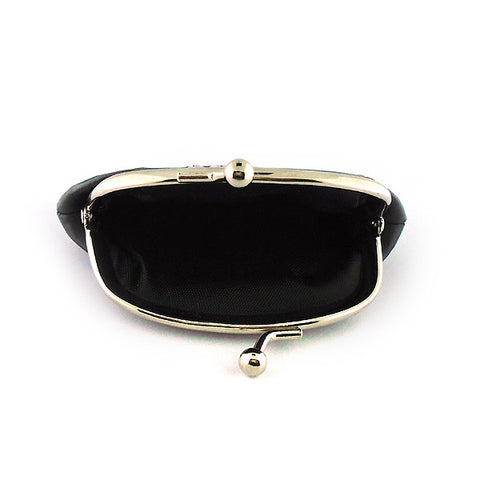 LAVISHY butterfly embroidered kiss lock frame vegan coin purse for everyday use or a gift for family & friends. Wholesale at www.lavishy.com