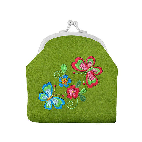 Online shopping for LAVISHY  flower embroidered kiss lock frame vegan coin purse that is Eco-friendly, ethically made, cruelty free. Great for everyday use or a gift for your family & friends. Wholesale at www.lavishy.com to gift shops, fashion accessories & clothing boutiques worldwide since 2001.