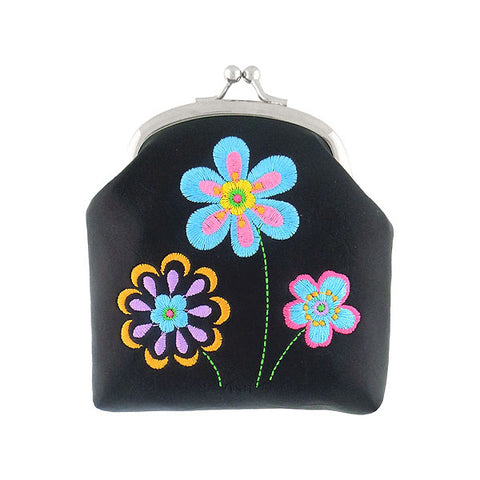 Online shopping for vegan brand LAVISHY's sweet life love birds & flower embroidered kiss lock frame vegan coin purse that is Eco-friendly, ethically made, cruelty free. Great for everyday use or a gift for your family & friends. Wholesale at www.lavishy.com to gift shops, fashion accessories & clothing boutiques worldwide since 2001.