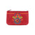 LAVISHY Indian medallion pattern embroidered vegan small pouch for women red