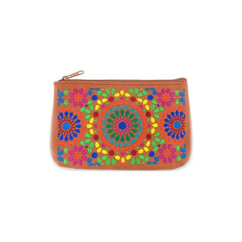 LAVISHY  Moroccan pattern embroidered vegan small pouch/coin purse for everyday use or a gift for your family & friends. Wholesale at www.lavishy.com 