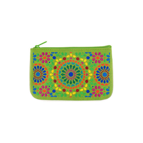 LAVISHY  Moroccan pattern embroidered vegan small pouch/coin purse for everyday use or a gift for your family & friends. Wholesale at www.lavishy.com 