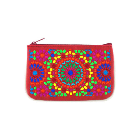 LAVISHY  Moroccan pattern embroidered vegan small pouch/coin purse for everyday use or a gift for your family & friends. Wholesale at www.lavishy.com 