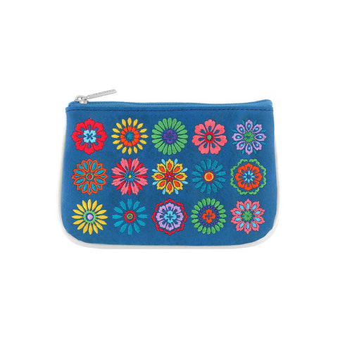 LAVISHY Eco-friendly, ethically made, cruelty free bohemian style vegan small pouch for women features delightful flower embroidery motif. Wholesale at www.lavishy.com