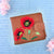LAVISHY Eco-friendly poppy flower embroidered vegan bifold medium wallet for women. This brown wallet is great for everyday use, lovely gift idea for family & friends especially for people who love Ukraine. Online shopping at LAVISHY BOUTIQUE. Wholesale at www.lavishy.com