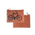 Online shopping for vegan brand LAVISHY's cool vegan coin purse with vintage/retro style print of bicycle illustration on the background of text about the history of bicycle. It's great for everyday use or as gift for friends & family. Wholesale at www.lavishy.com to gift shop, boutique & book store in USA, Canada & worldwide since 2001.